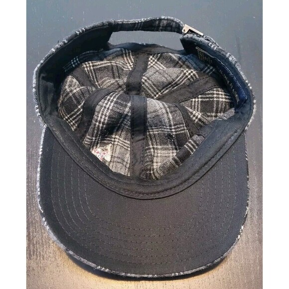 US Polo Assn Wool Hat Gray Adjustable Cap Jockeys Leather Flag Patch - Picture 4 of 5